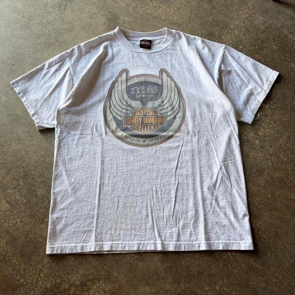 2008 harley 105 years graphic tee